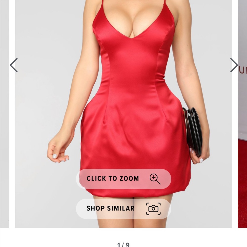 Selena Satin Dress - Red